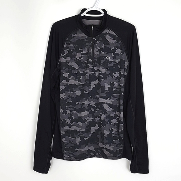 Paradox  Men's Merino Wool Dri-Release Black Grey Camo Pullover Top Size Large - Picture 1 of 13